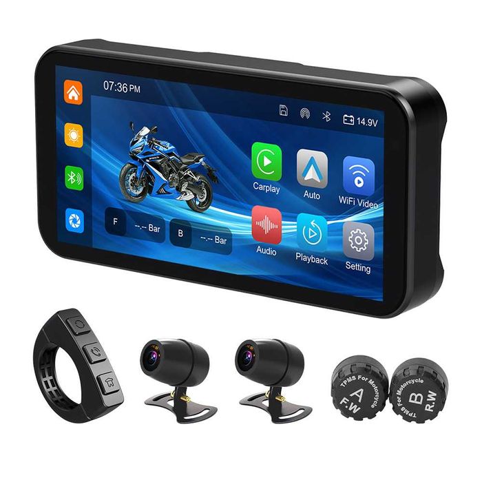 Motorcycle Мото мултимедия с Android CarPlay/Android Auto DVR камери