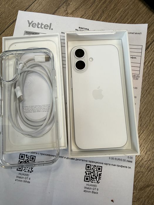 Iphone 16 white 128gb Гаранция! 100% батерия 8 цикъла