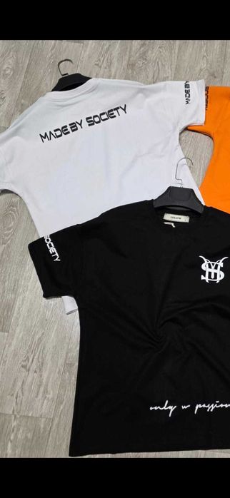 Tricou made by society, alb