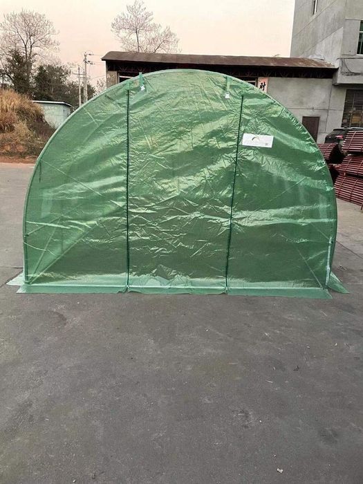 Solar gradina cu schelet metalic 6 x 3 m cu ferestre de aerisire