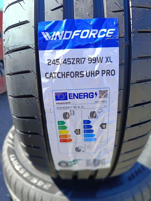НОВИ ЛЕТНИ -17цола-245/45-1бр.-135лв."WINDFORCE"-с монтаж и баланс