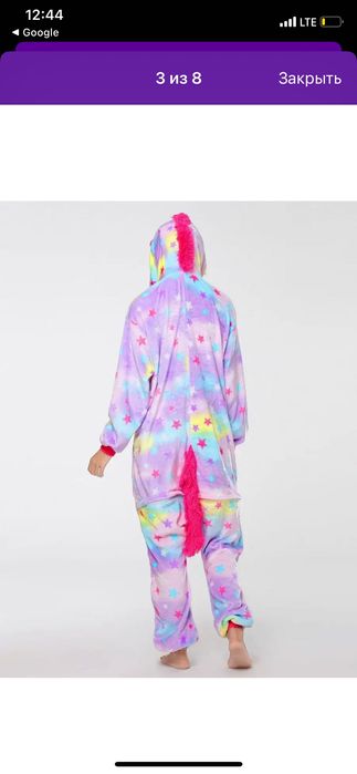Пижама, кигуруми единорог
