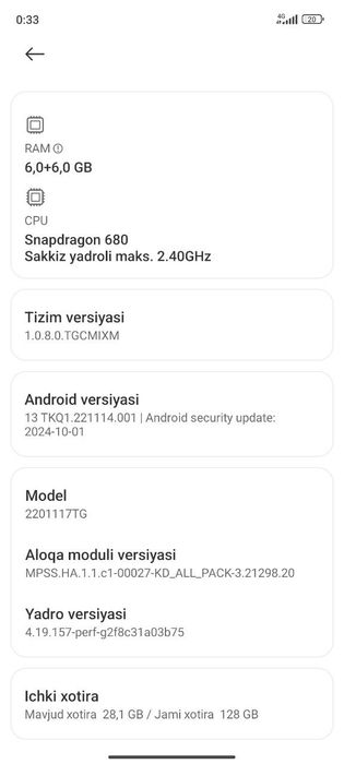 Redmi Note 11 global 6+6/128 gb