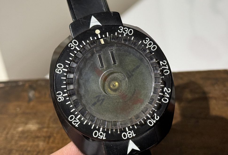 Busola scafandru scufundari veche lichid