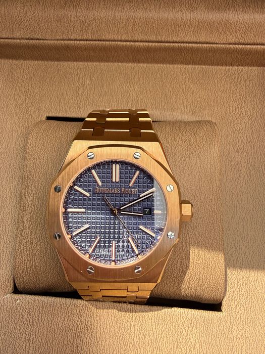Audemars Piguet Royal Oak Rose Gold Blue