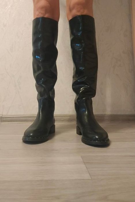 Сапоги осенние кожа