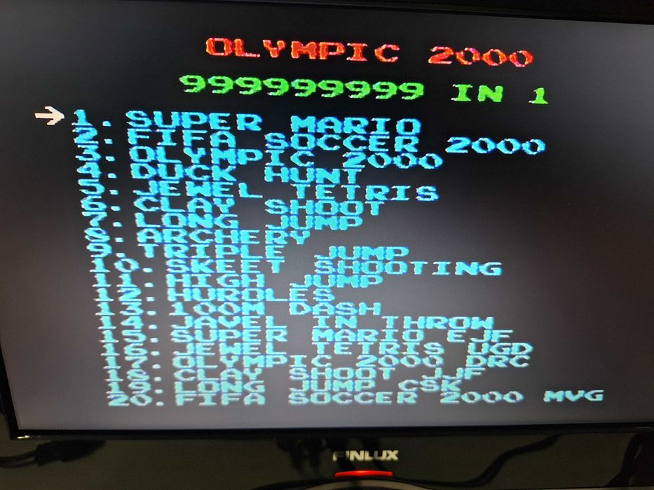 Olympic 9999999 in 1, caseta discheta clasica cu joc pentru consola TV