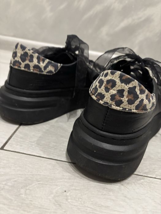 Кецове естествена кожа черни 36 номер