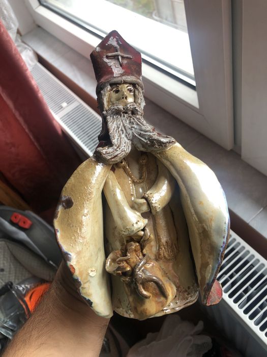 Mos Nicolae figurina ceramica hand made