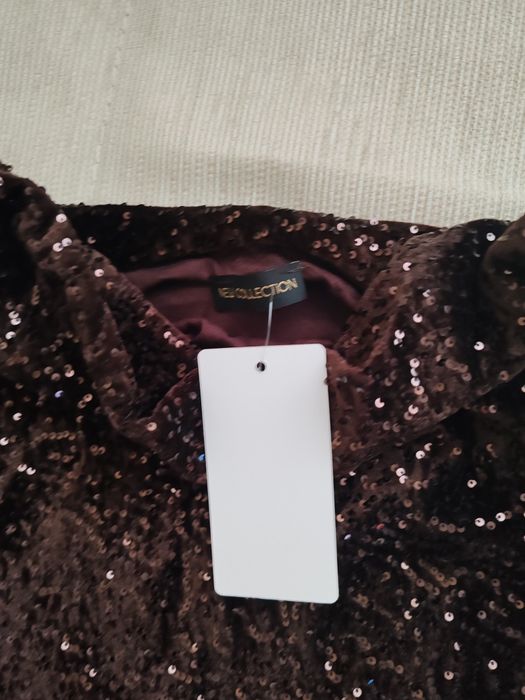 Елегантна дамска рокля с пайети