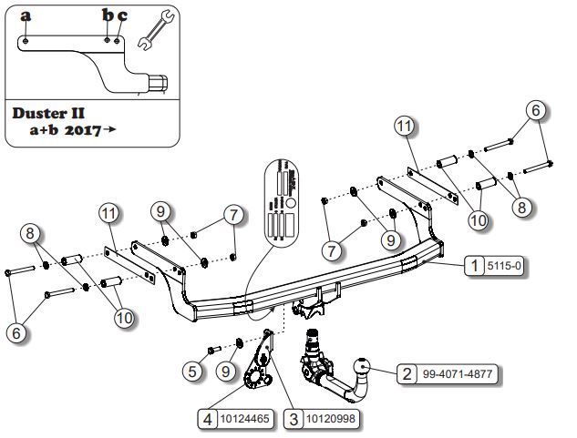 Carlig remorcare Dacia Duster 2 SUV - 2024