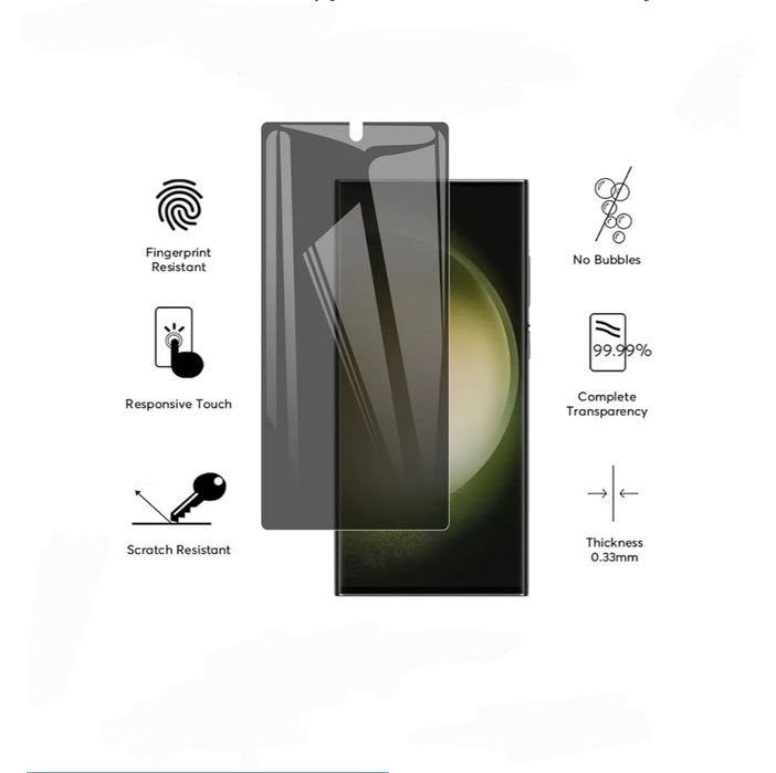 Privacy Матов Хидрогел Протектор Дисплей за Samsung Huawei Xiaomi Hono