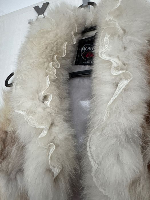 Vestă din blana naturala, vulpe argintie Morgan Chic