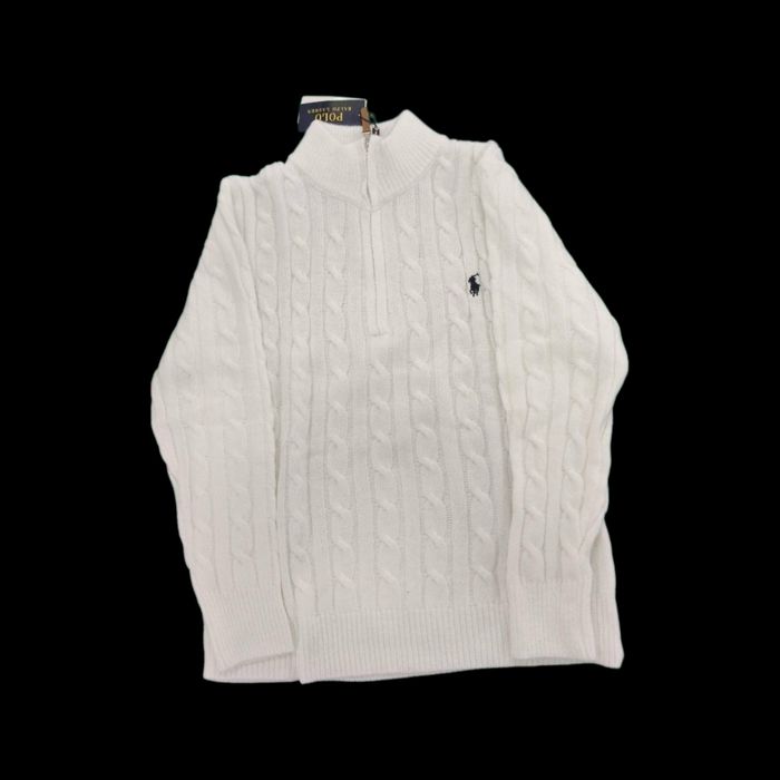 Pulover Ralph Lauren Polo  Alb cu fermoar