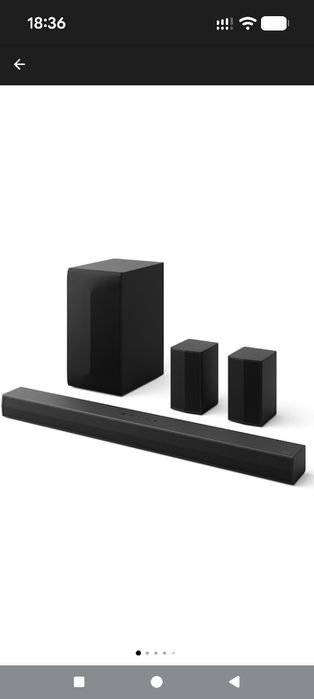 Soundbar LG S40TR, 4.1, 400W, AI Sound Pro, Kit surround wireless spate, Bluetooth, HDMI, USB, Negru