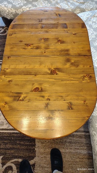 Дървена разтегателна маса