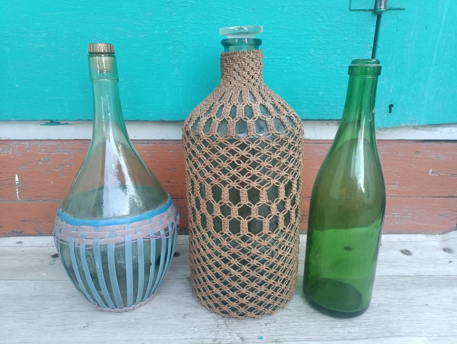 Бутылка плетение из СССР винтажный