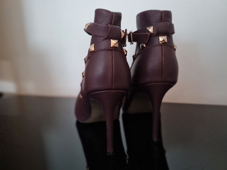 Botine dama bordo, elegante