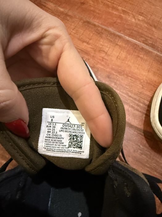 JORDAN 1 mid "olive toe"