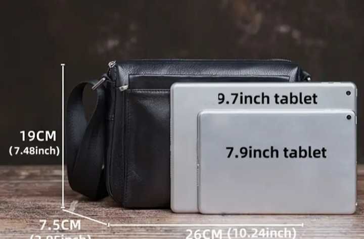 Мъжка чанта. Кросбоди. Естествена кожа. Нов.