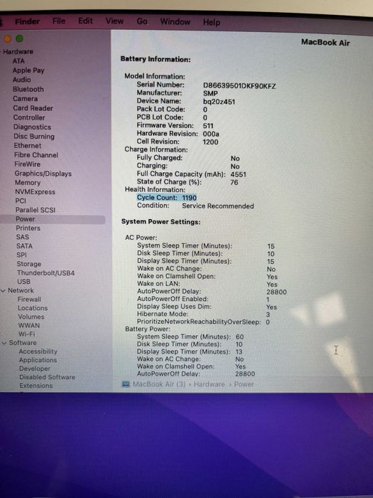 Macbook Air 13 Model A1466