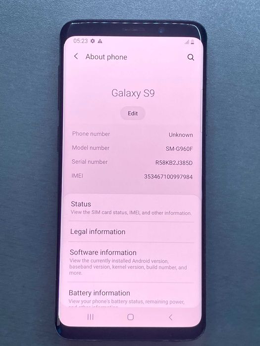 Placa de bază Samsung S9 -64Gb/4Gb RAM -android 10-placa buna !