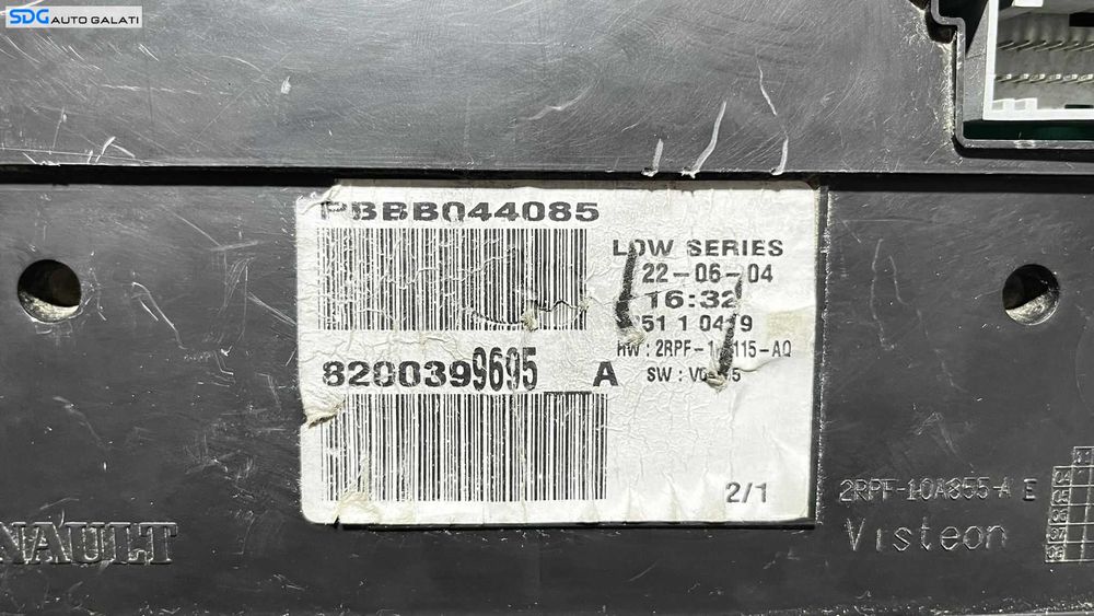 Ceas Ceasuri Cluster Instrumente Bord Renault Megane 2 1.5 1.9 DCI 2002 - 2008 Cod 8200399695 [LC0561]