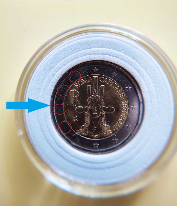 2 Евро 2021 Италия. – уникална монета без 4 звезди