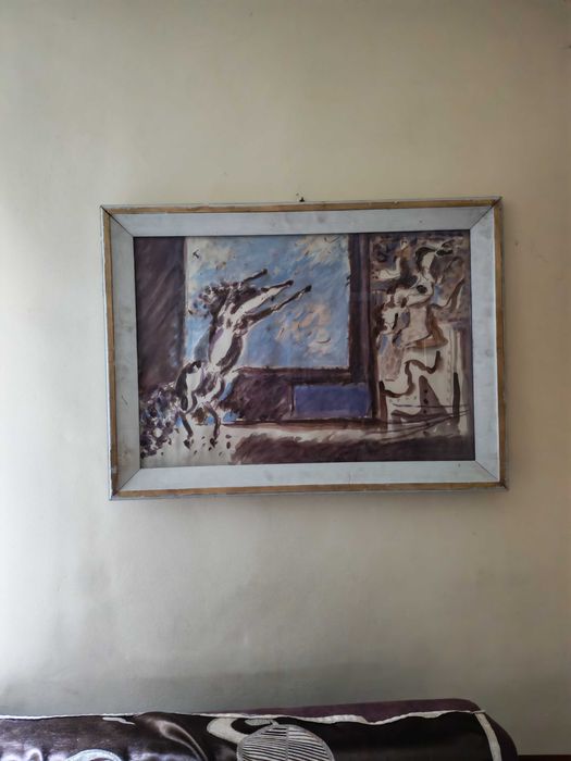 Tablou original Bradut Covaliu - NELINISTI, 1987, nr 88 expozitie