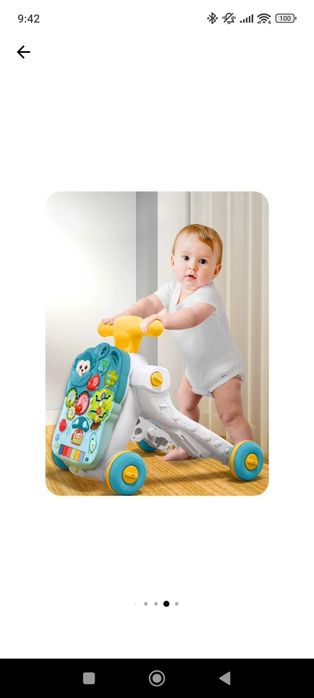 Интерактивна проходилка 3 в 1 с масичка и колело, като нова