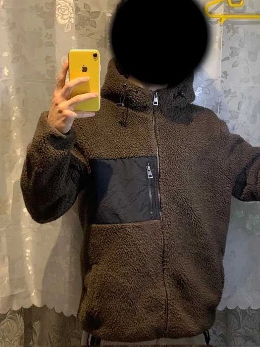Geaca reversibila cu gluga si fleece sherpa Wolfe
