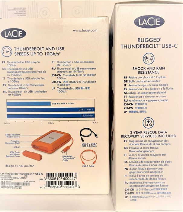 HDD Extern portabil Lacie RUGGED Thunderbolt 4TB Nou sigilat