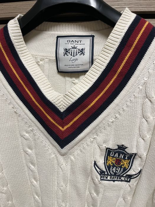 GANT Embroidered V Neck Cricket Jumper - : размер Л/ХЛ Оригинал
