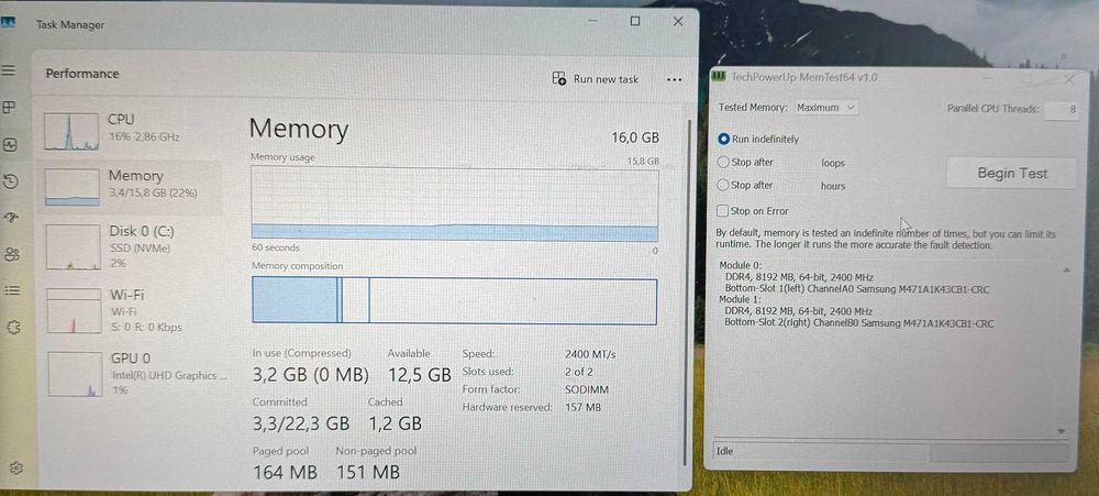 32 GB DDR4 Samsung M471A2K43CB1 - CTD, 2666 MHz (2 buc. 16 GB)