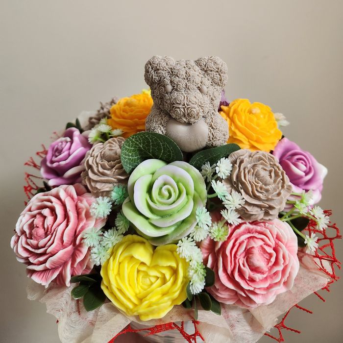 Букет от сапунени цветя