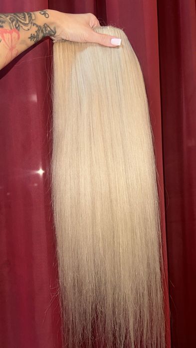 Естествена индийска коса на треса