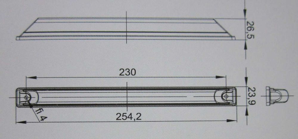 1 бр. диодни дълги LED ЛЕД габарити 12-24 волта 3 цвята , Полша