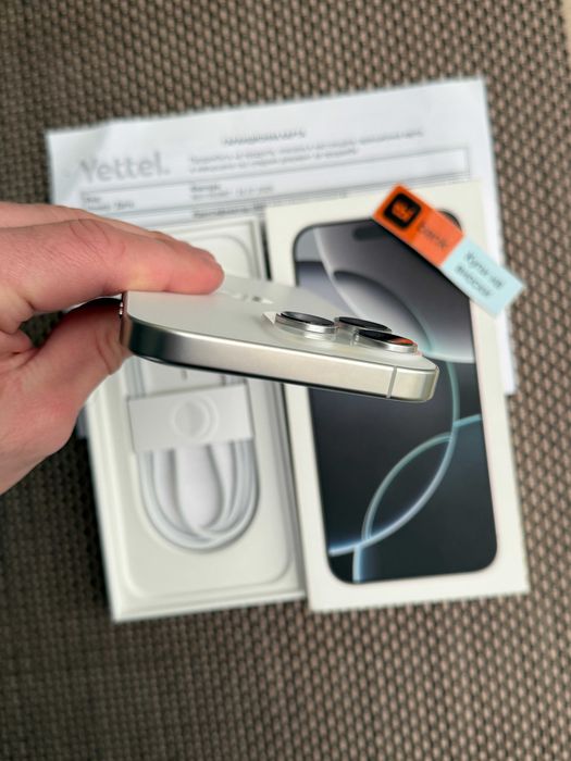 НОВ! 36м Гар. iPhone 16 Pro MAX лизинг от 36€ /мес  White Titanium 256