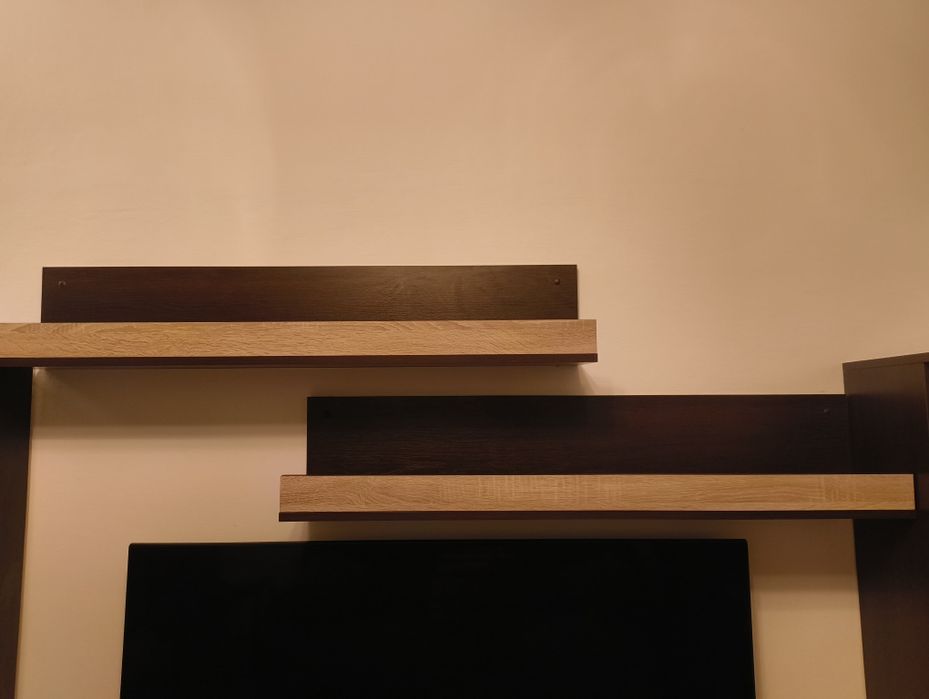 Vitrine si etajere  living sonoma+wenge