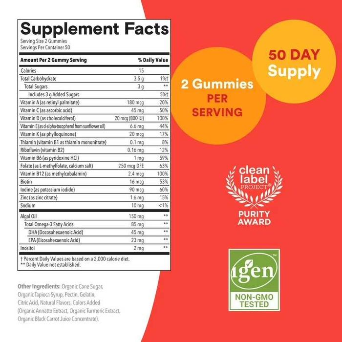 Детские Витамины+ Омега от 4 лет SmartyPants Kids Multi & Omegas США