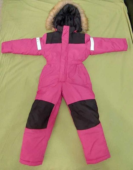 Salopeta schi roz copii - fete, marime 110, 5-6 ani