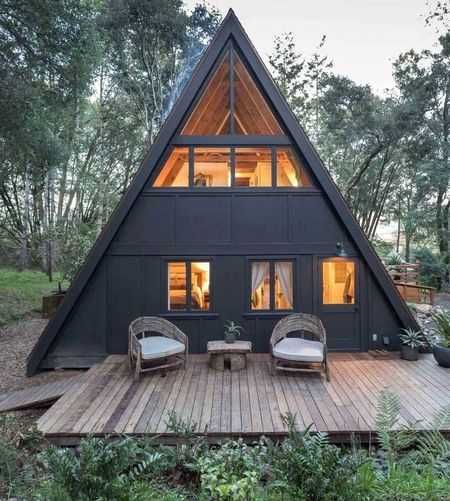 Vand cabane tip A frame, case modulare pe structura metalic