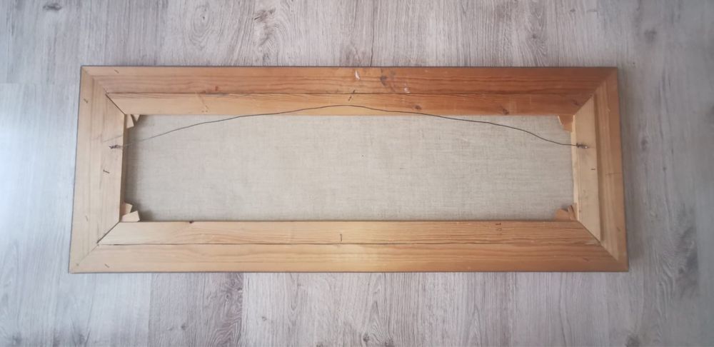 Антикварна картина Натюрморт плодове размери 112,5 см х 42,5 см х4см