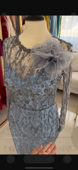 Rochie nașă din broderie unicată (2.000 lei / m.)