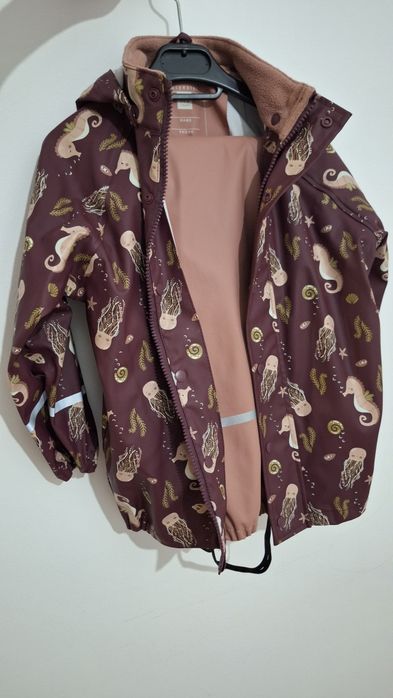 Set jacheta+pantaloni ploaie CeLaVi, impermeabil, natur, 110 cm