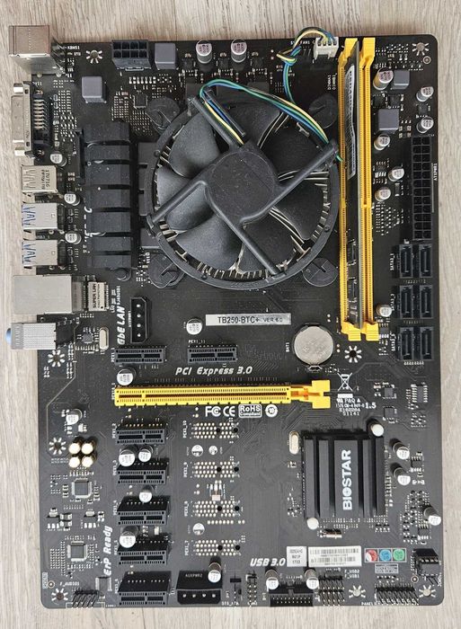 Kit MB+CPU+RAM Biostar TB250-BTC+ | Intel Celeron 3.0GHz | 4Gb DDR4
