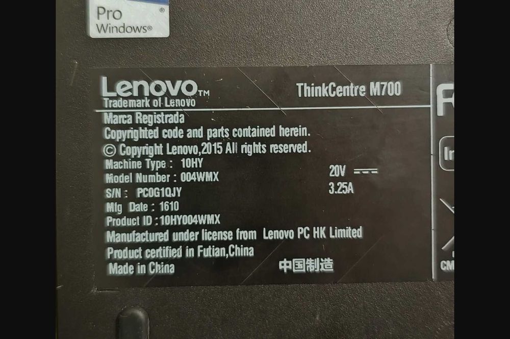 mini PC Lenovo M700 Intel Core i5-6500T/8GB RAM/SSD 120GB/Wi-Fi