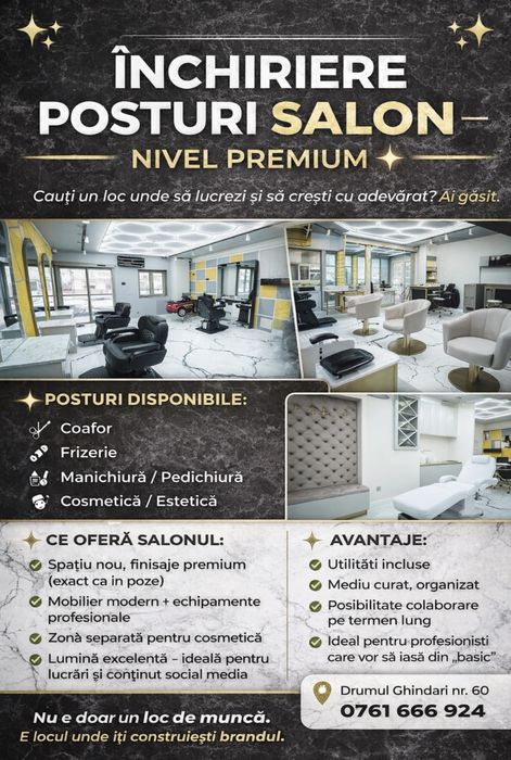 Frizerie coafor cosmetica inchiriez post