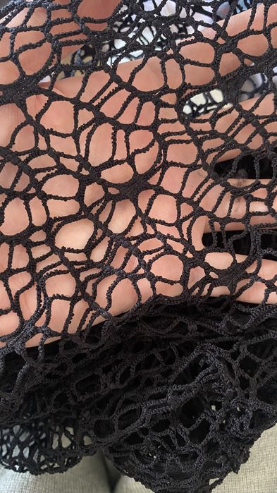 Пляжный халат в сетку