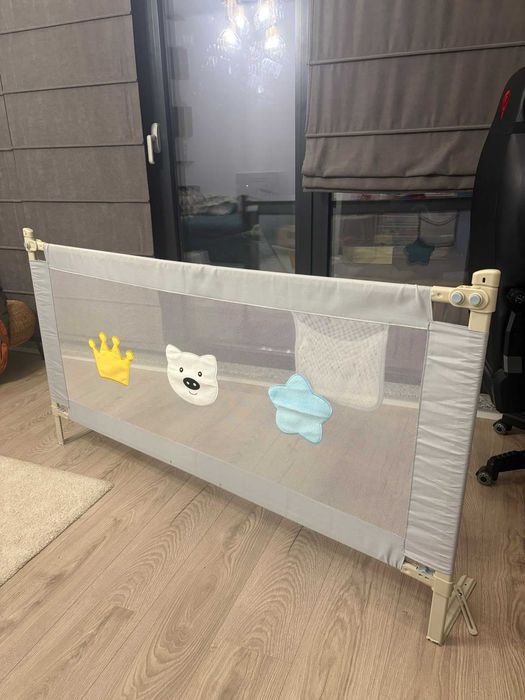 Set/bariere culisante de protectie pat, 160x200